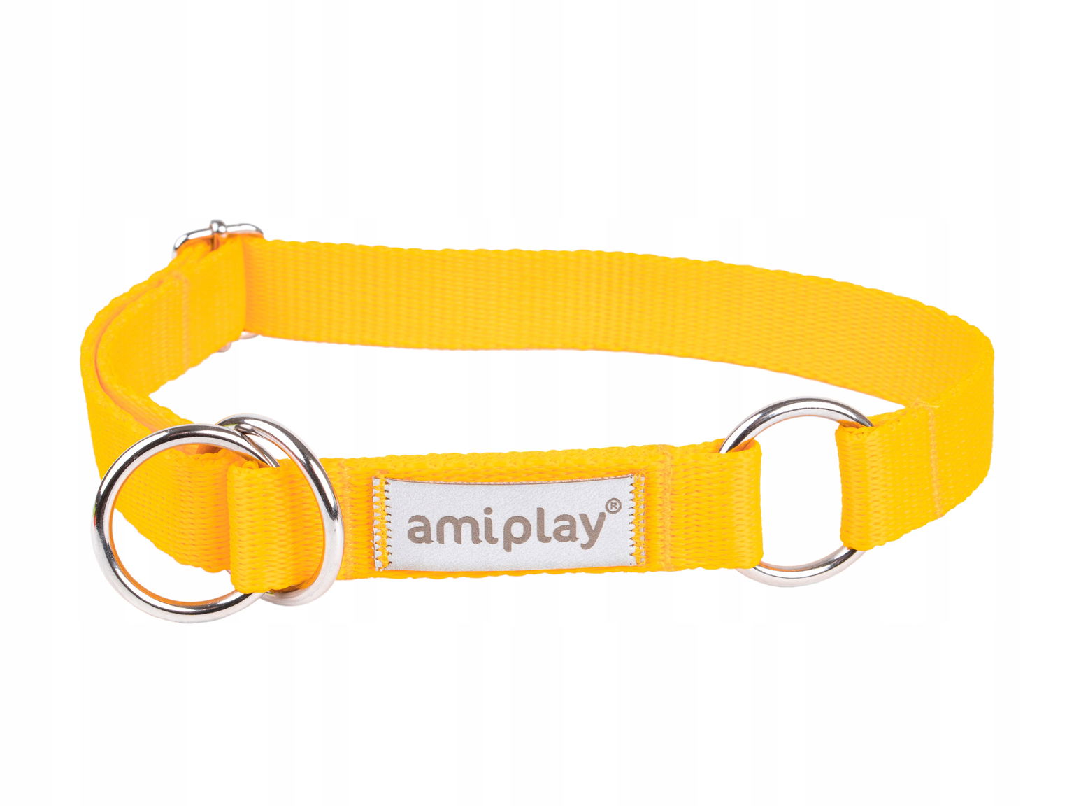 Amiplay Poloupínací obojok Samba M Žltý