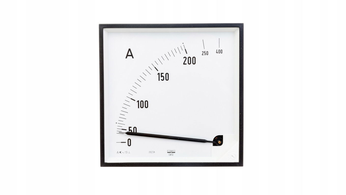 Analógový ampérmeter 200/400A pre prevodník 200/5A 144x144 mm