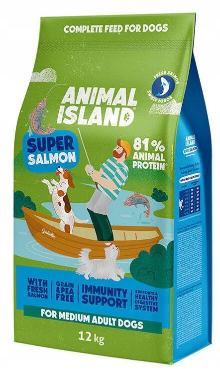 Animal Island Suché krmivo pre psa Losos 12 kg