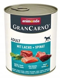 Animonda GranCarno Krmivo pre psa Losos Špenát 800 g