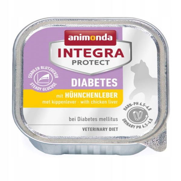 Animonda Integra Diabetes 100 g Vlhké Krmivo s kuracím mäsom pre mačky s cukrovkou