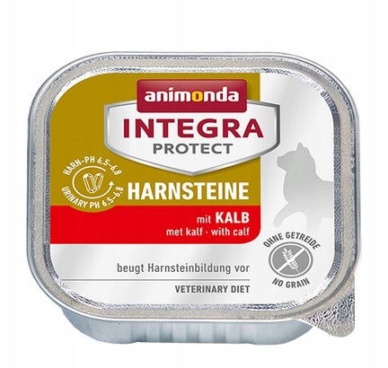 Animonda Integra Protect Harnsteine pre mačky tácka s teľacím mäsom 100 g