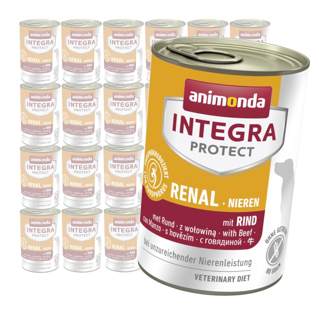 Animonda Integra Protect Nieren 24x400g Vlhké Krmivo s hovädzím mäsom pre psa
