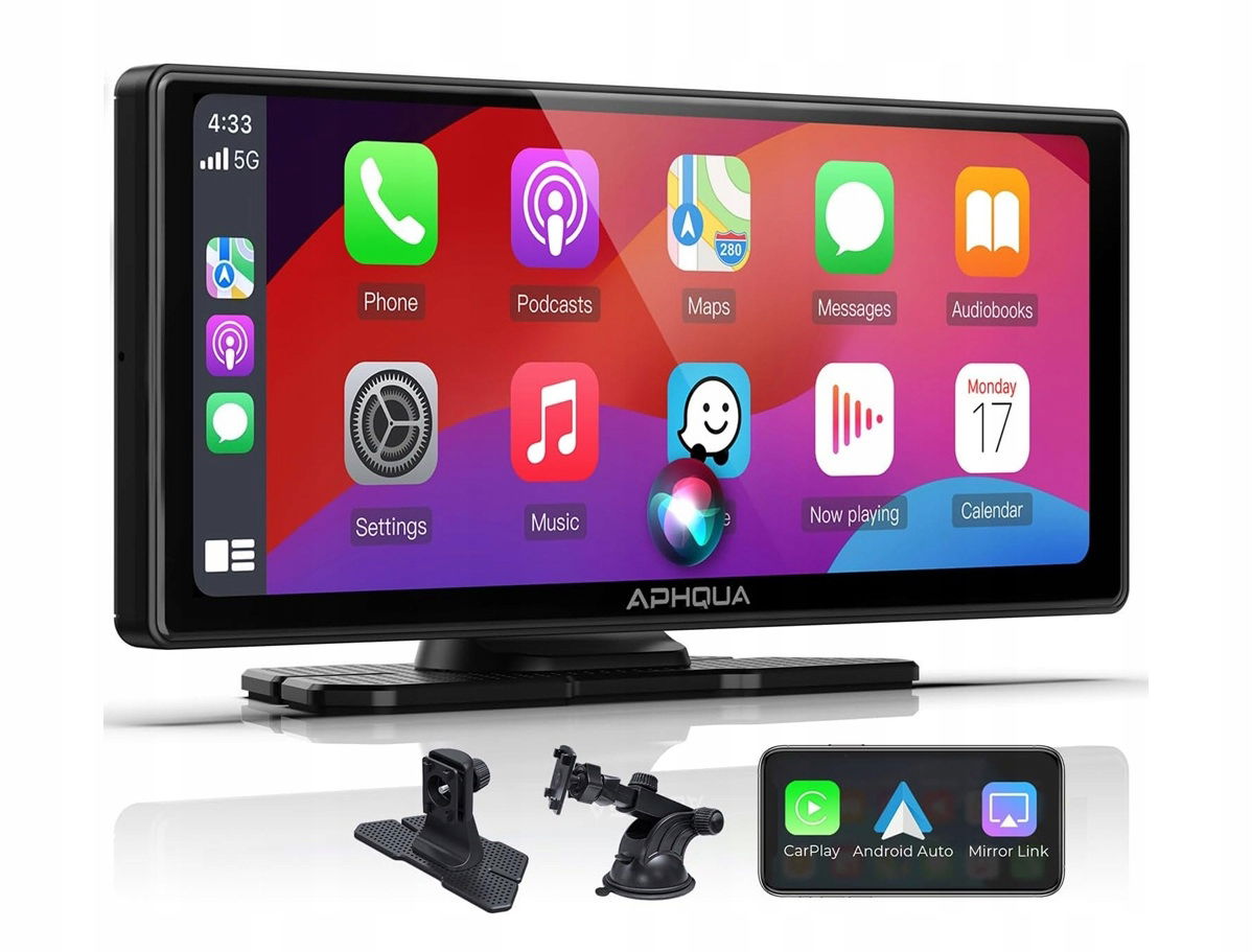 Aphqua A96 Bezdrôtové stereo do auta pre Apple Carplay Android