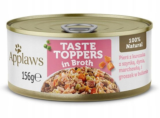 Applaws Dog Taste Toppers konzerva s kuracím mäsom, šunkou a zeleninou 156 g