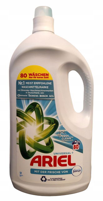Ariel gél na pranie universal+ Febreze 80 praní 4 L