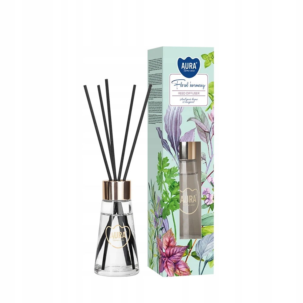 Aromatický difuzér s tyčinkami Aura Kvetinová vôňa Harmónia s 50 ml