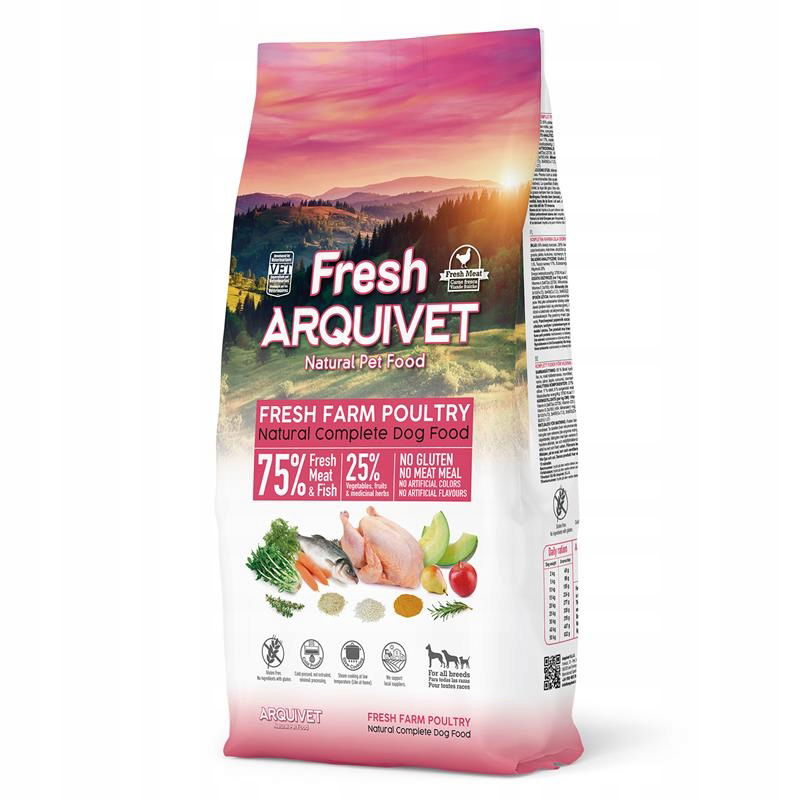 Arquivet Fresh Polovlhké krmivo pre psa kuracie mäso a oceánska ryba 10 kg