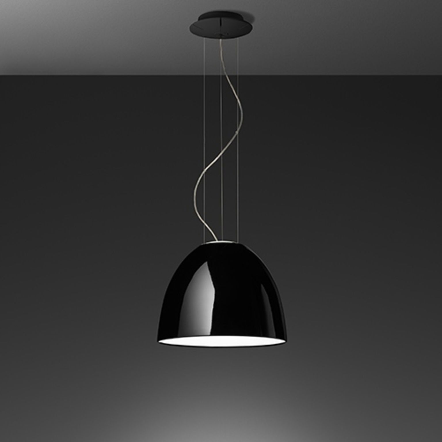 Artemide Nur Mini Gloss Led S čierna 25W 2700K 2440lm