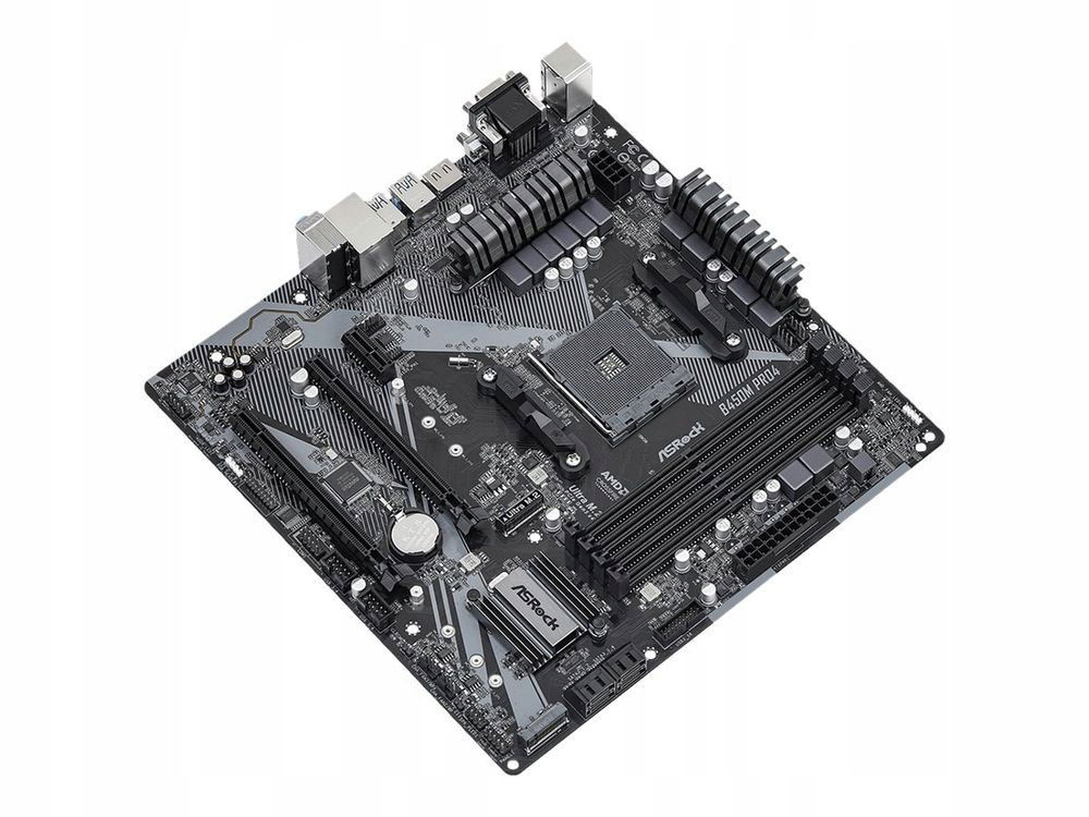 ASRock B450M Pro4 R2.0 Základná doska micro Atx Socket AM4 Amd B450