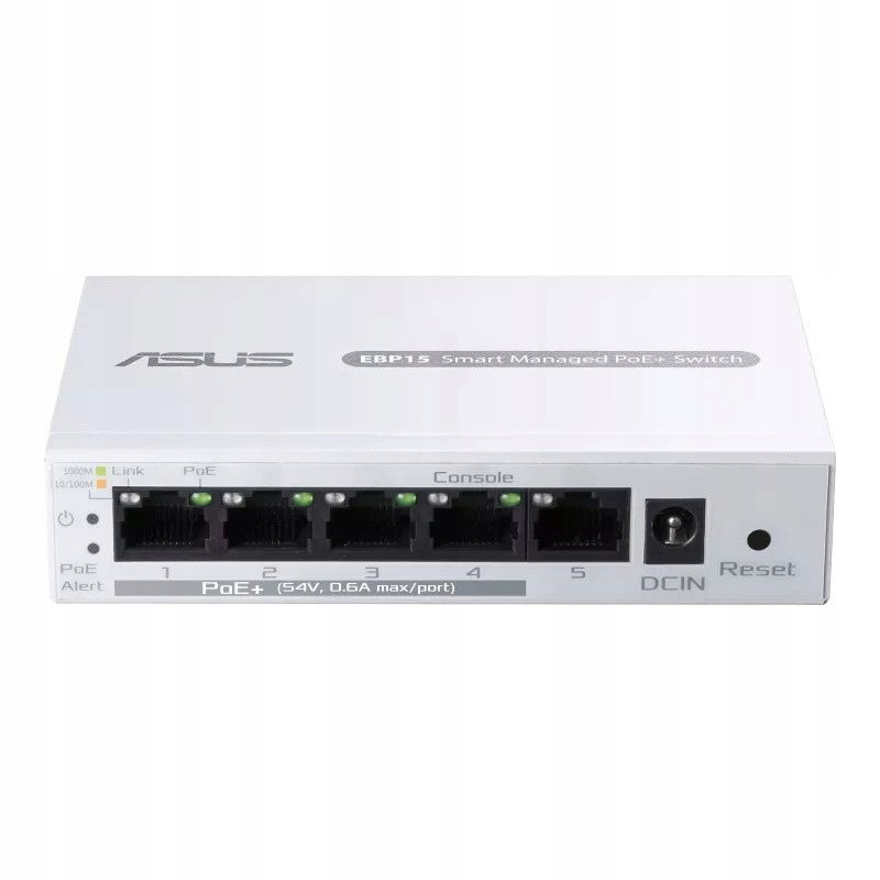 Asus Prepínač Smart EBP15 5xGE (4xPoE+ 60W)