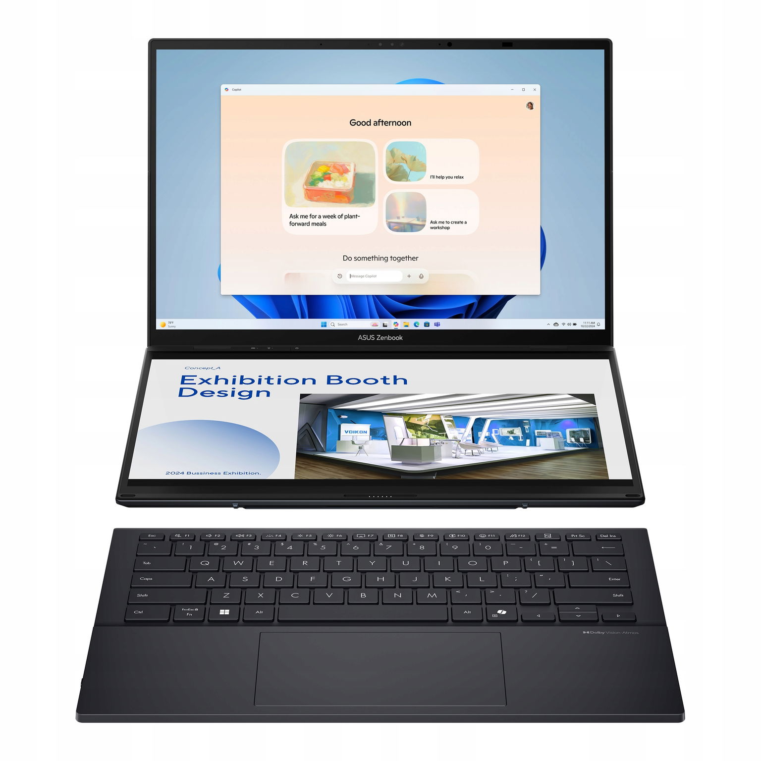 Asus Zenbook Duo UX8406CA-PZ068X Basalt Gray 14 " Oled Touchscreen
