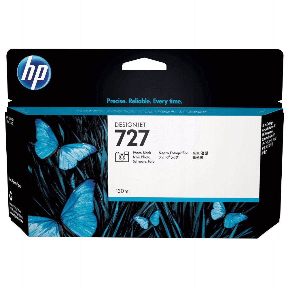 Atrament Hp 727 B3P23A čierny (black)