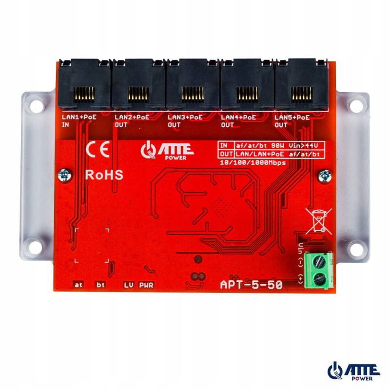Atte Power APT-5-50 Prepínač PoE 5 portový