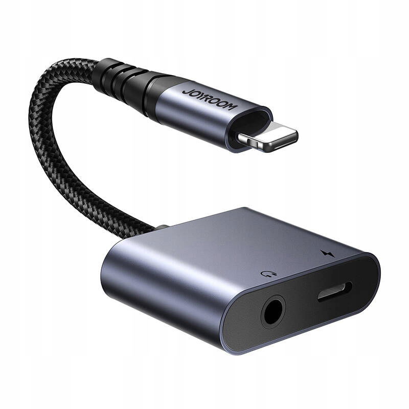 Audio adaptér 2v1 Joyroom SY-L01 lightning do 3.5 mm lightning (čierny)
