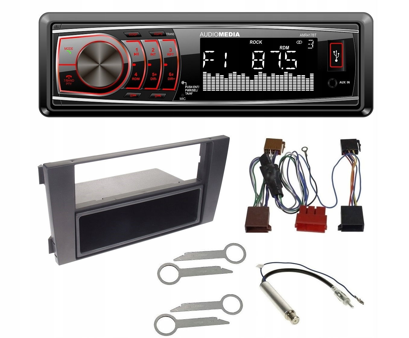Audiomedia AMR417BT Bluetooth Usb rádio Audi A6 C5