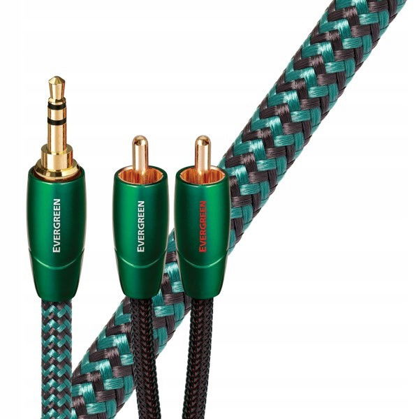 Audioquest Evergreen Jr 0,6 m audio kábel 3,5 mm jack samec 2 x Rca