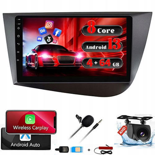 Automobilové Rádio Gps Seat Leon II 2005-2012 Android 4GB+64GB 8-core Sim