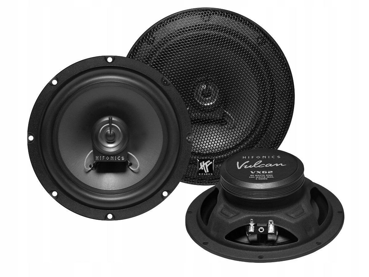 Automobilové Reproduktory 2 Cestné 16,5 cm 165 mm Maskownice Hifonics VX62
