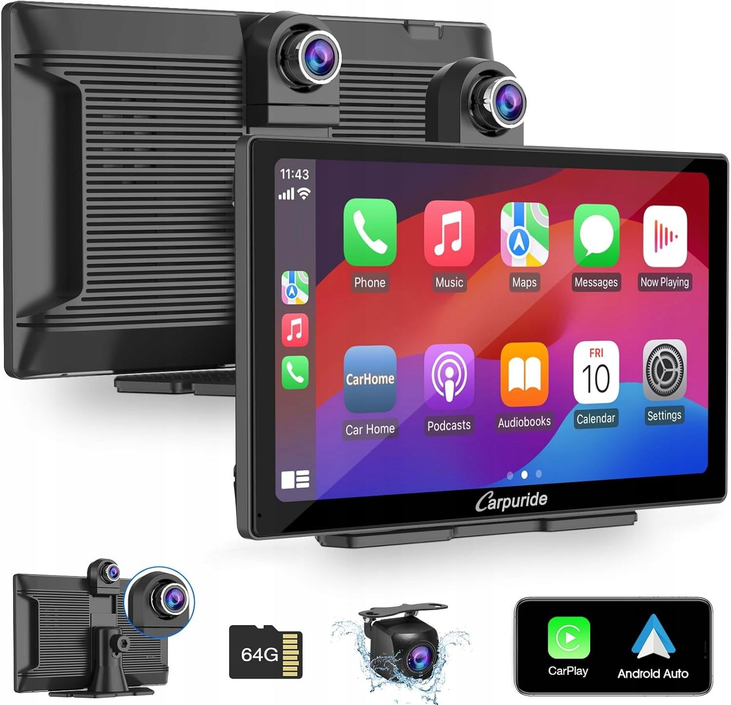 Autonavigácia Carpuride W905 CarPlay Android Auto Kamera Cúvanie