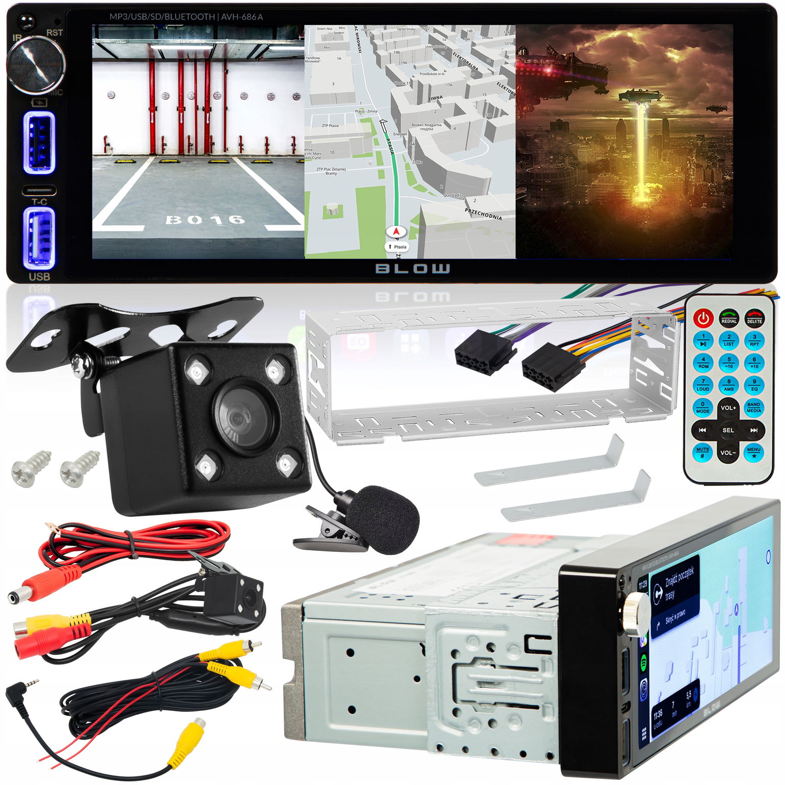 Autorádio 1 Din Android Auto Dotykové 7 Palcov Usb-c Bluetooth Kamera