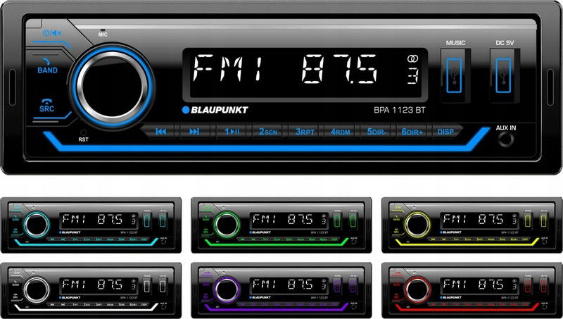 Autorádio 1-DIN Bluetooth Usb Sd Aux MP3 Handsfree Súprava