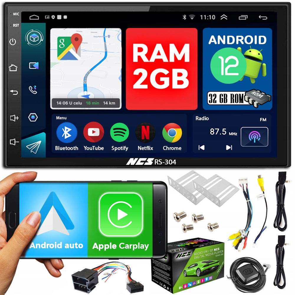 Autorádio 2 Din Usb Gps Bluetooth Android