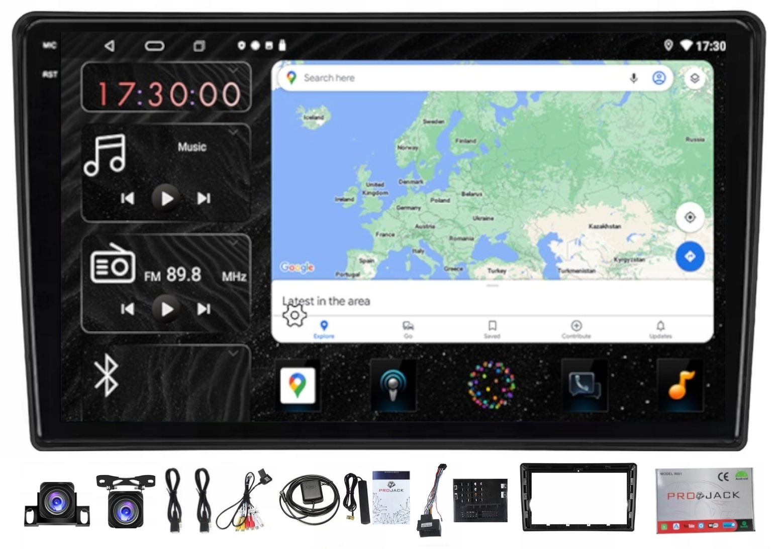 Autorádio Gps Android Bt Ford C-max Kuga Focus S-max Carplay Usb 4/64GB Sim