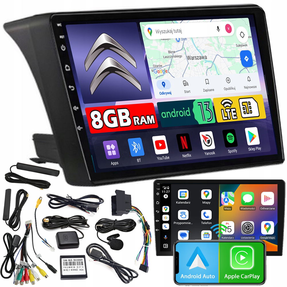 Autorádio Ncs ZQ9 Citroen Jumper 2 2006-2015 Android 8GB Lte