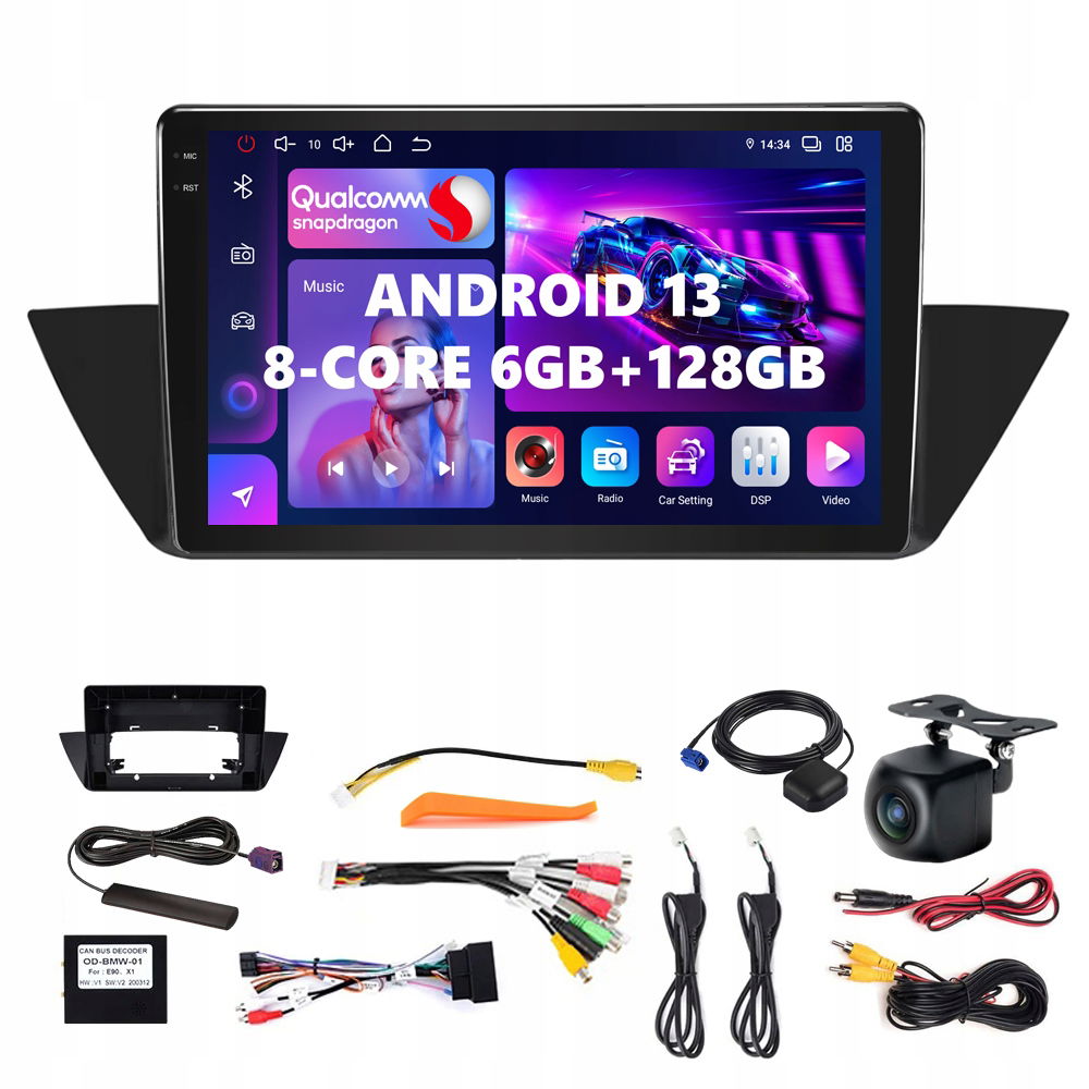Autorádio S Android 13 Bmw X1 E84 2009-2015 Carplay Lte Sim Auto Bt Sim 6GB/128GB