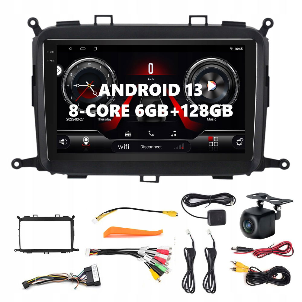 Autorádio S Androidom 13 Kia Carens 2013-2018 Android Auto Carplay Wifi 6GB/128GB