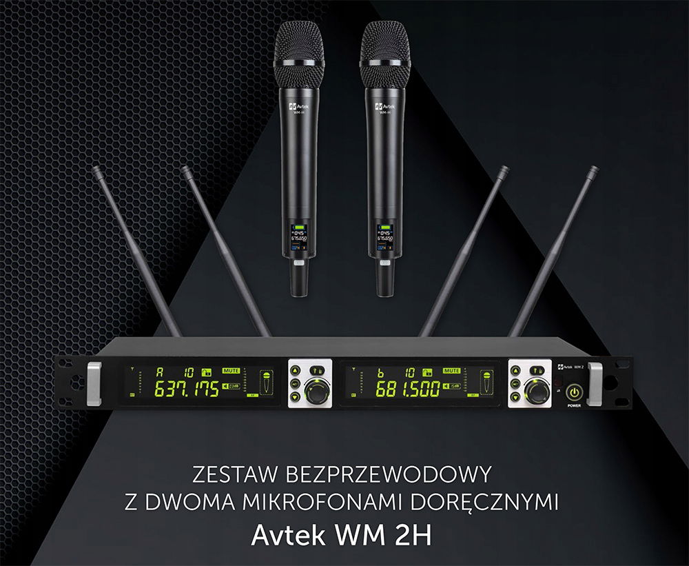 Avtek Wm 2H Bezdrôtový set s dvoma ručnými mikrofónmi