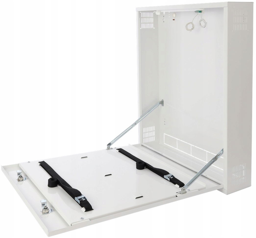 AWO530W kovový box pre rekordér, nástenný, biely, zámok, tamper