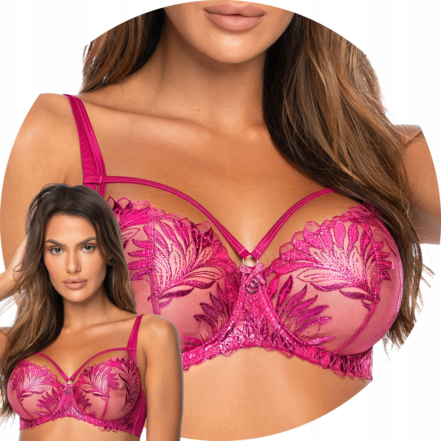 Axami V-10251 Mäkká podprsenka fuchsia 95C