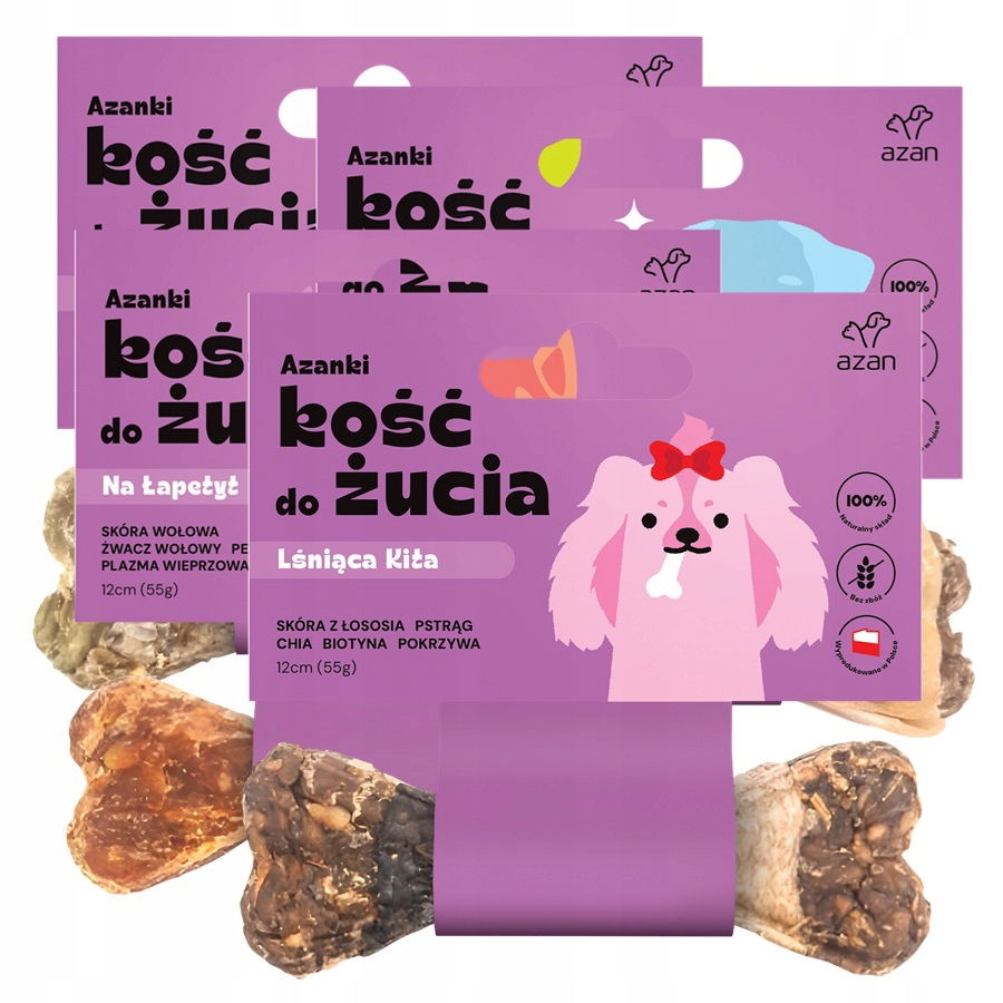 Azanki Funkčná kosť na žuvanie labiek Zen Chill Chochol Mix 4PAK 220 g