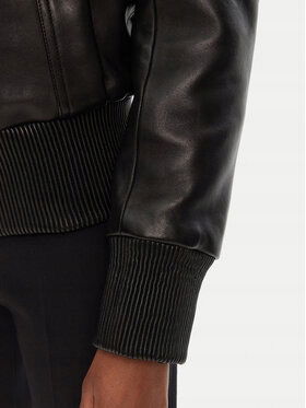Balmain Dámska kožená bunda čierna DF0TH275LC62