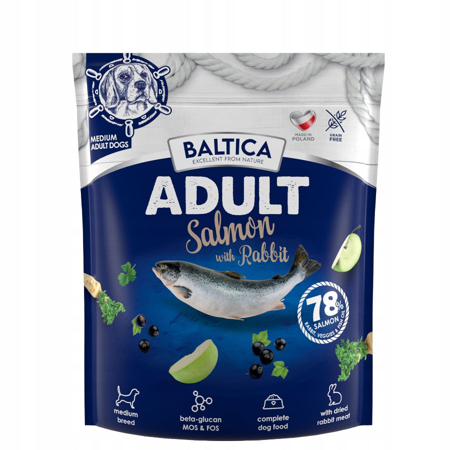 Baltica Losos s králikom M 1 kg Suché krmivo pre psov