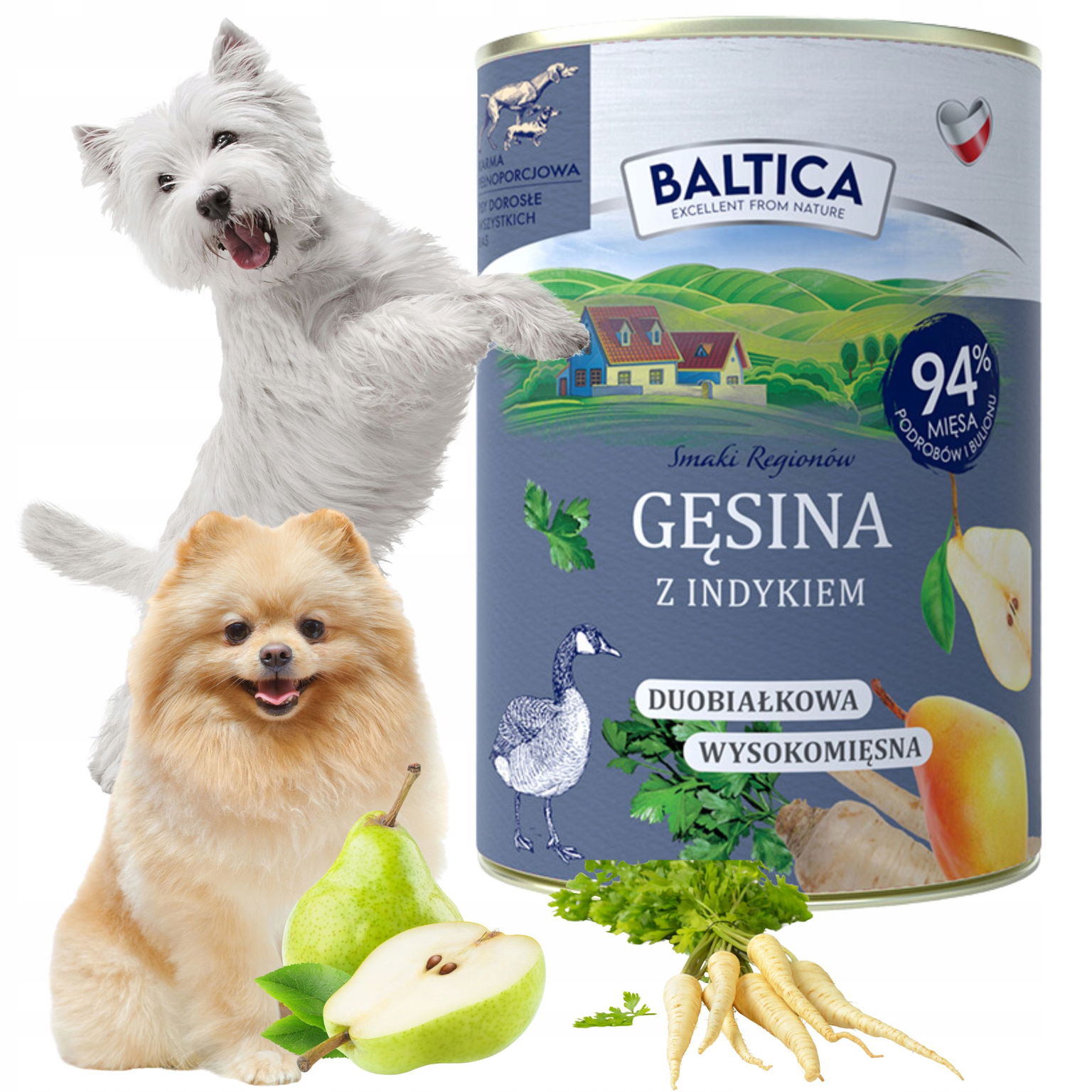 Baltica mokré krmivo pre psa husa s morčacím mäsom 400 g
