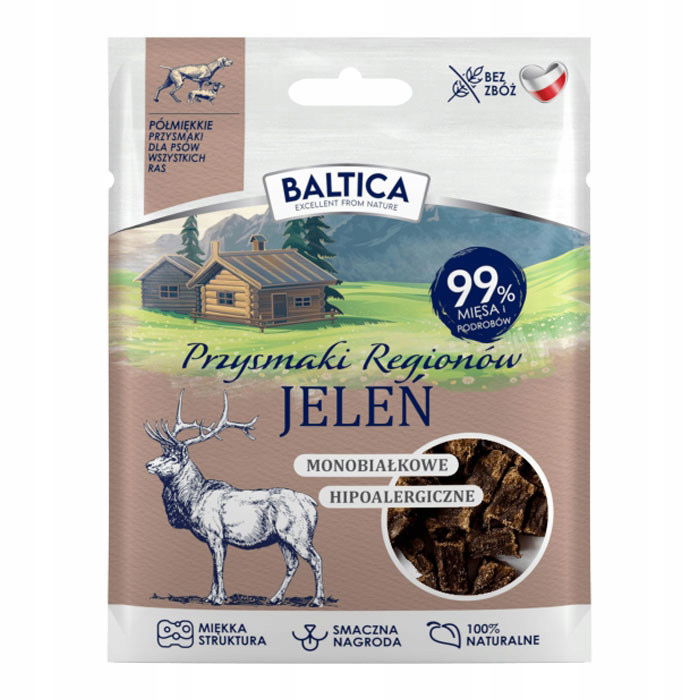 Baltica Pochúťky Polomäkké Jeleň Trénerky Treserky Pre Psa Prírodné