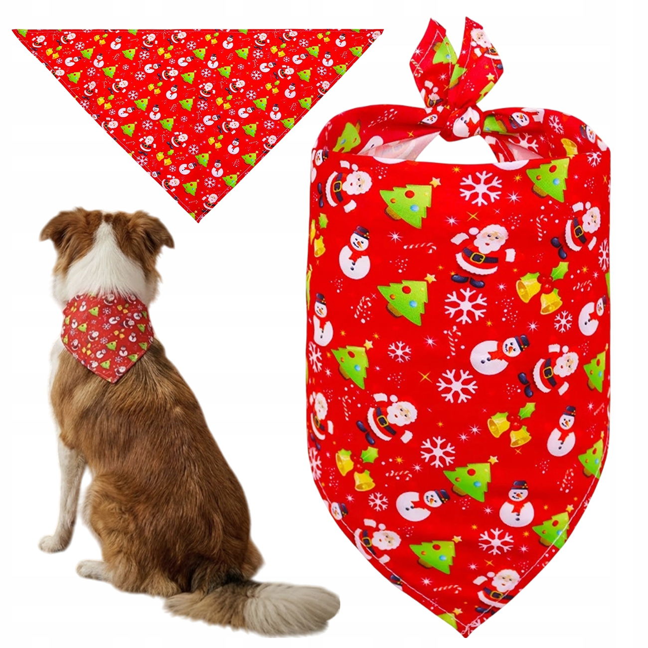 Bandana Pre Psa Vianočná Bandana Šatka Mikuláš Teo Červená M