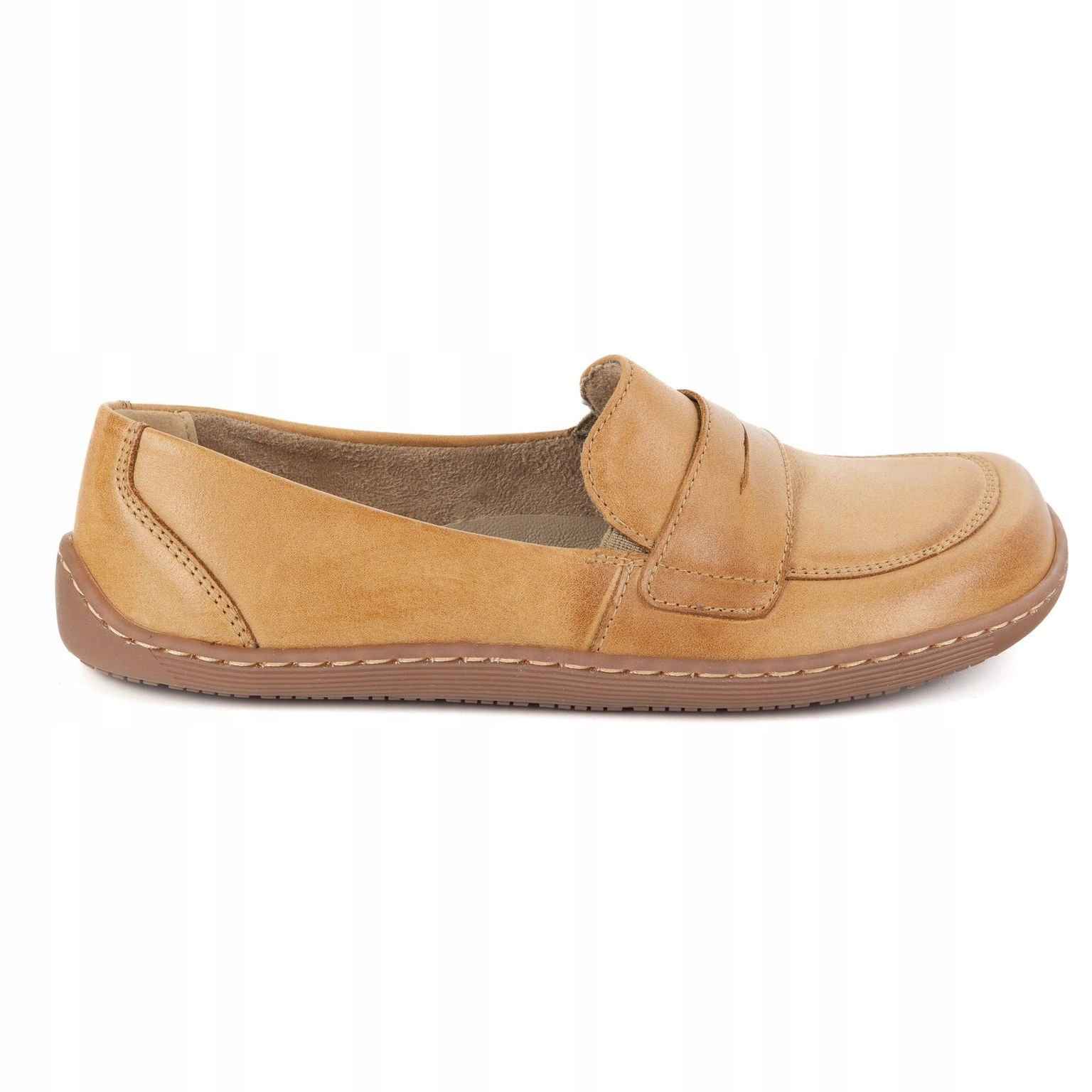 Barefoot dámske kožené minimalistické mokasíny 1280 hnedé 40