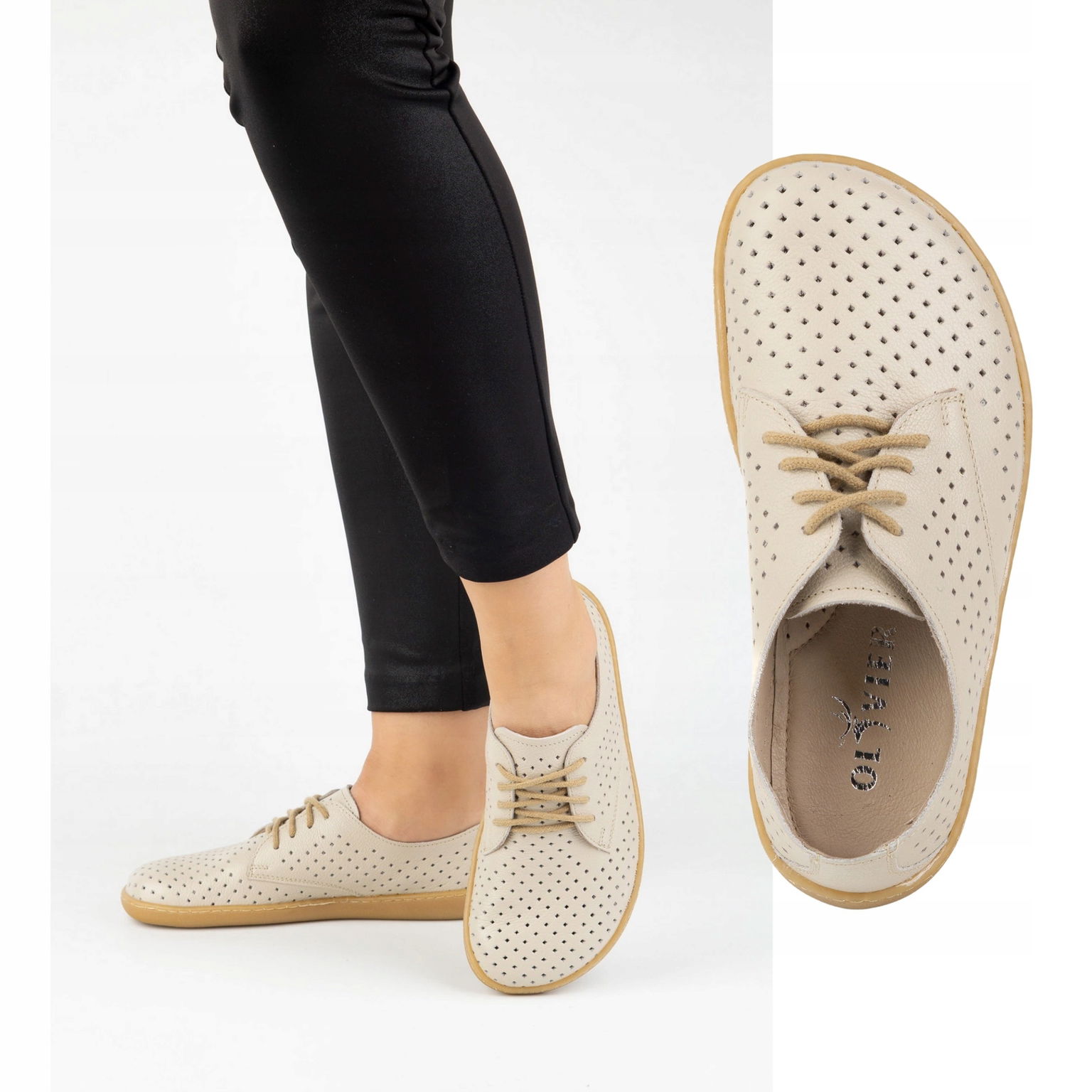 Barefoot Dámske minimalistické tenisky 1288POL béžové 40
