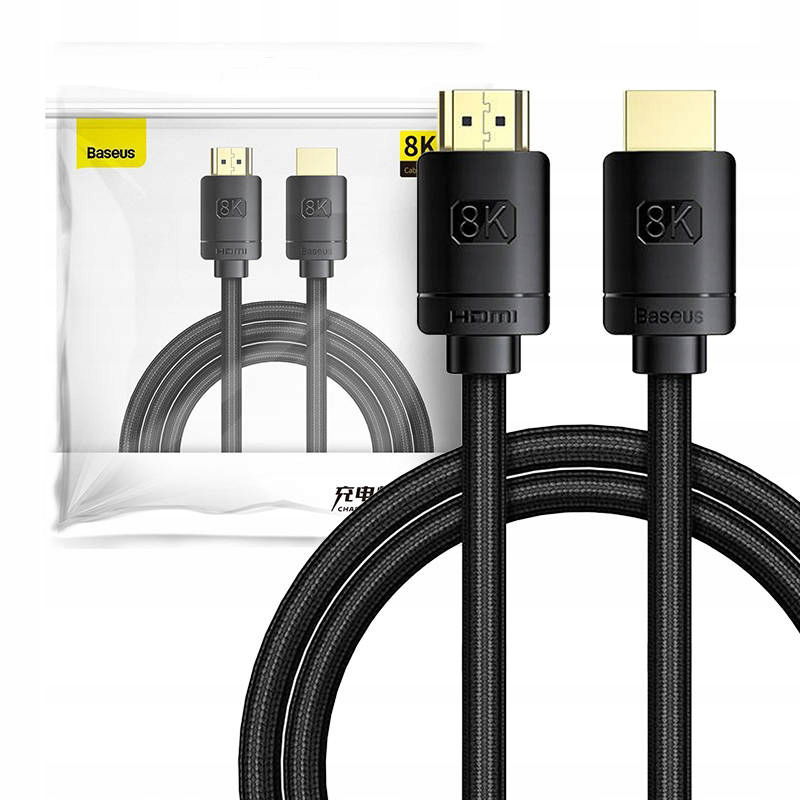 Baseus kábel Hdmi 2.1 8K 60 Hz 48 Gbps 4K 120 Hz 2K 144 Hz 3D eARC Qms