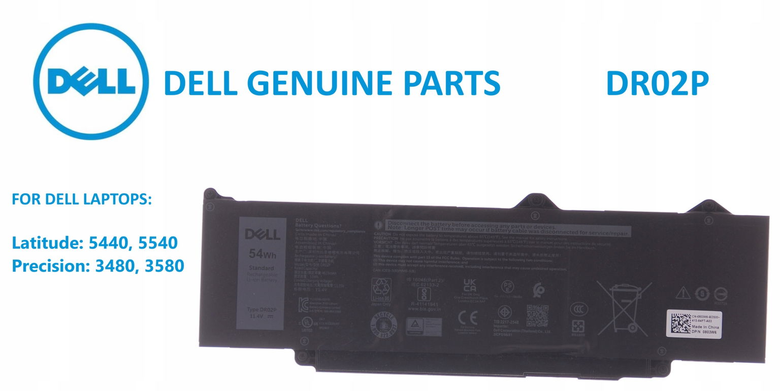Batéria Dell Latitude 5440 5540 Precision 3480 3580 Model: DR02P