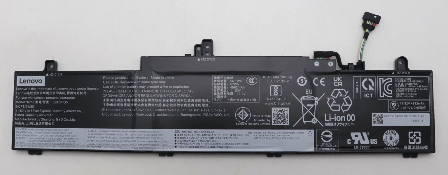 Batéria originál L22D3PG5 5B11N46003 pre Lenovo Thinkpad E16 gen1 typ 21JT