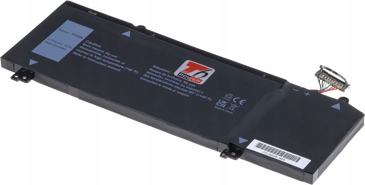 Batéria T6 Power pre notebook Dell 1F22N