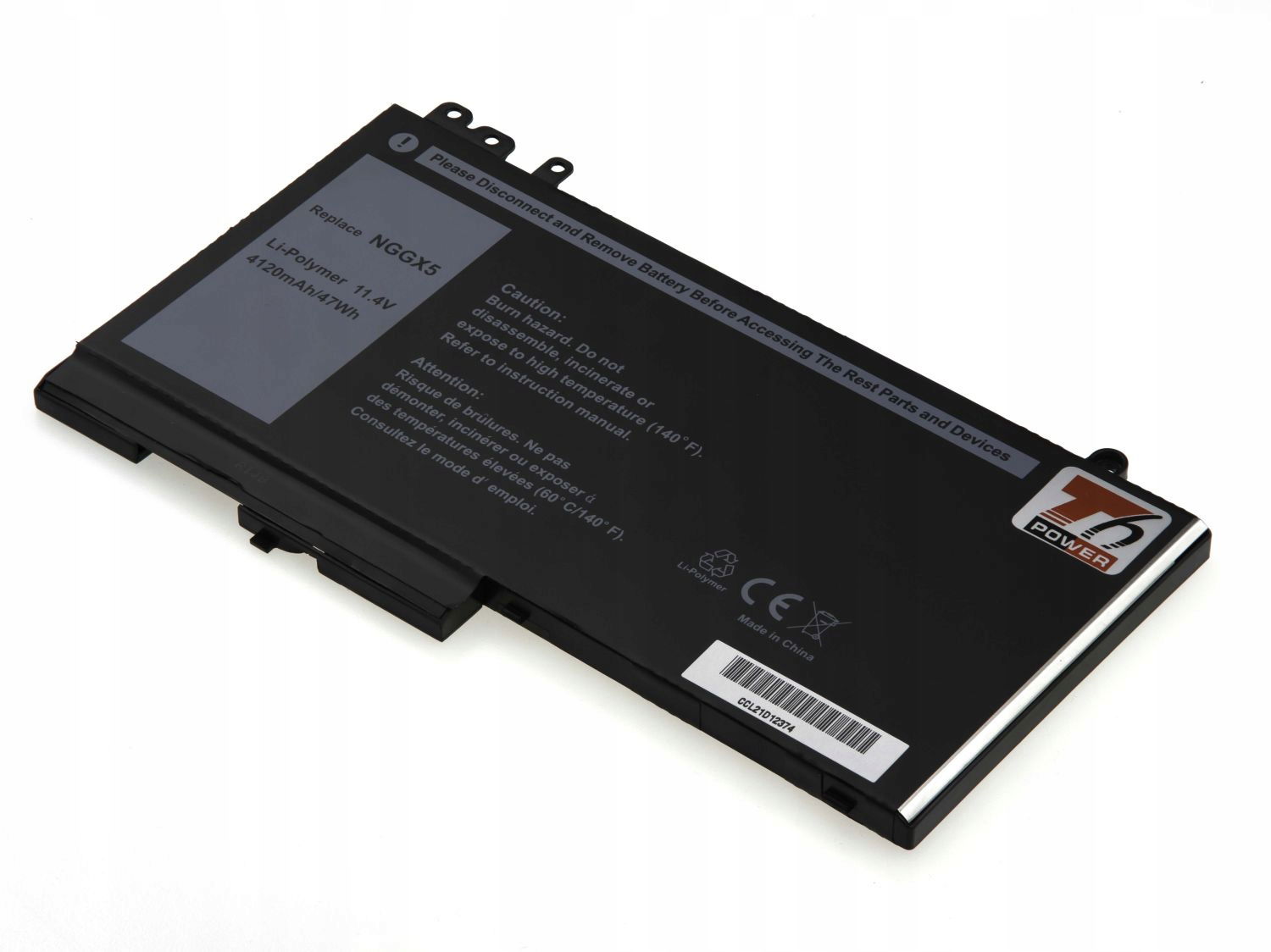 Batéria T6 Power pre notebook Dell XWDK1