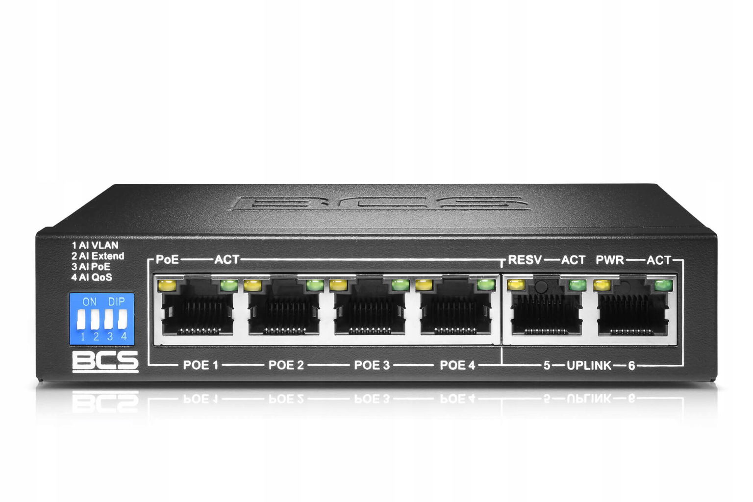 BCS-B-SP0402 PoE prepínač pre 4 Ip kamery
