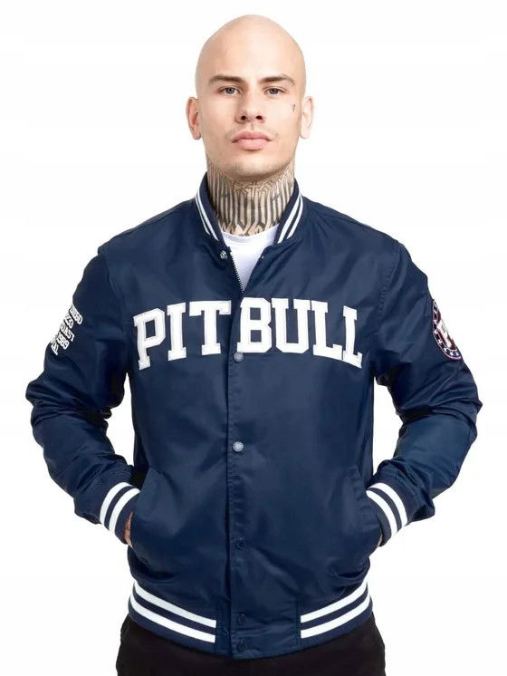 Bejsbolová bunda Pitbull Tyrian Varsity Granátová M