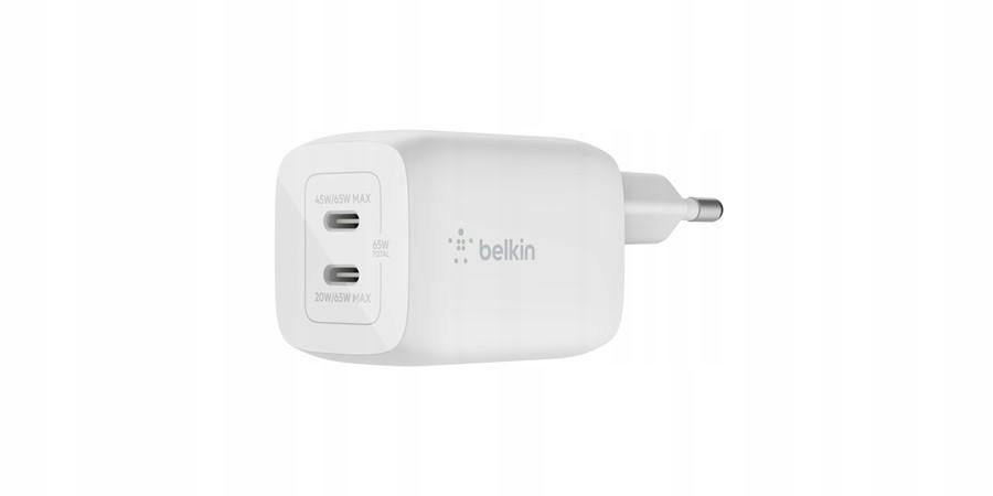 Belkin BoostCharge Duálna Usb-c nabíjačka 65W s Usb-c káblom